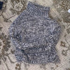 Gray and white sweater